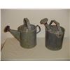 Image 1 : 2 Galvanized Watering Cans