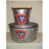 Image 1 : 3 Old Galvanized Tubs And Pails