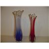 Image 1 : 2 Large Art Glass Vases