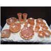 Image 1 : Lot of Peach Lusterware - 26 pcs