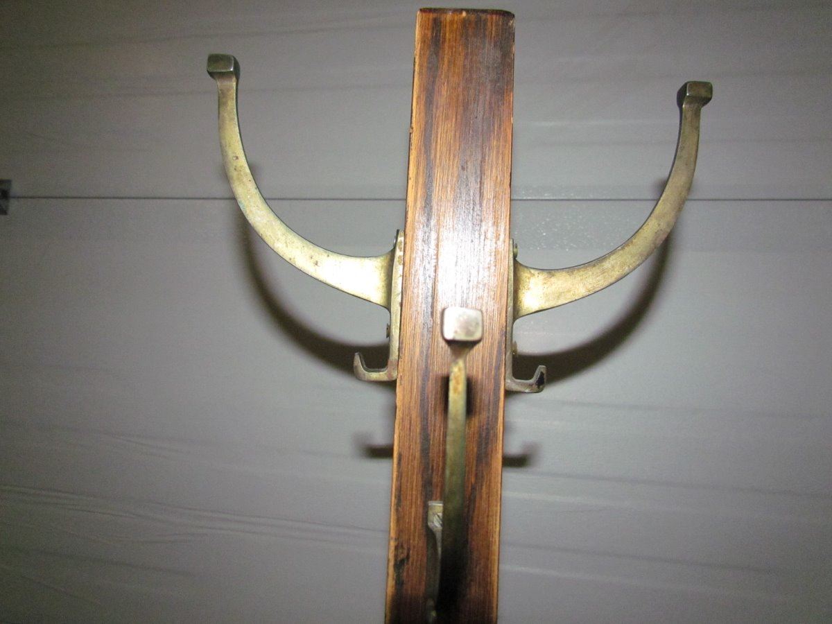 Hall Coat Tree Brass Hooks