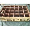 Image 2 : Pepsi 24 Bottle Wooden Crate - Yellow / Black Lettering