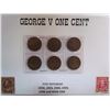 Image 1 : Six George V One Cents - 1932, 1933, 1934, 1935, 1936