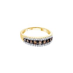 0.5 CTW Cognac-brown Colored Diamond Band 10K Yellow Gold