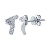 Image 1 : 14K Gold 0.15 CTW Diamond Earring - REF-28N9A