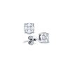 Image 1 : 1.44 CTW Natural Diamond Cluster Screwback Earrings 18K White Gold