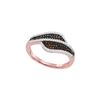 Image 1 : 0.33 CTW Red Colored Diamond Bypass Band 10K Rose Gold
