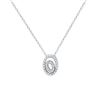 Image 1 : 0.14 CTW 18K White Gold Ladies Slider with Chain - REF-27X4Y