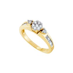 0.5 CTW Natural Diamond Bridal Engagement Anniversary Ring 14K Yellow Gold