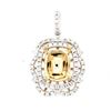Image 1 : 14K TwoTone Gold 0.59CTW SemiMount Slider w/Chain - REF-87W5H