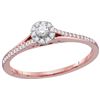 Image 1 : 0.21 CTW Natural Diamond Solitaire Bridal Engagement Ring 10K Rose Gold