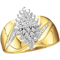 0.12 CTW Natural Diamond Cluster Ring 10K Yellow Gold