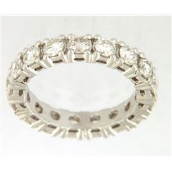 14K White Gold 2.07CTW Diamond Band Ring - REF-256N3A