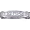 Image 1 : 1 CTW Princess Natural Diamond Band 14K White Gold