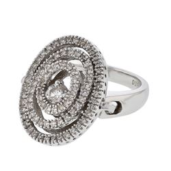 18K White Gold 0.72CTW Diamond Fashion Ring - REF-200Y2X