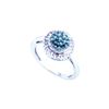 Image 1 : 0.5 CTW Blue Colored Diamond Cluster Ring 10K White Gold