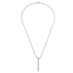 Genuine 0.54 TCW 14K White Gold Ladies Necklace - REF-100A5N
