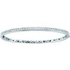 Image 1 : 1 CTW Pave-set Natural Diamond Classic Bangle Bracelet 14K White Gold