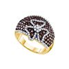 Image 1 : 1.55 CTW Cognac-brown Colored Diamond Cocktail Ribbon Bow Ring 10K Yellow Gold