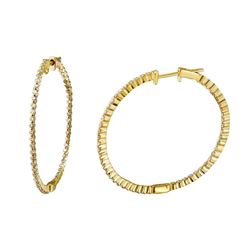 Genuine 0.98 TCW 14K Yellow Gold Ladies Earring - REF-96R3K