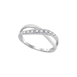 0.11 CTW Natural Diamond Band 10K White Gold