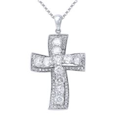 Genuine 2.13 TCW 14K White Gold Ladies Necklace - REF-243M2F