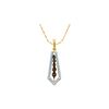 Image 1 : 0.5 CTW Cognac-brown Colored Diamond Vertical Journey Graduated Pendant 14K Yellow Gold