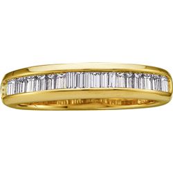 0.5 CTW Baguette Natural Diamond Band 14K Yellow Gold