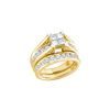 Image 1 : 0.5 CTW Natural Princess Invisible-set Diamond Bridal Engagement Ring 10K Yellow Gold