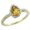 Image 1 : Natural 1.53 ctw citrine & Diamond Engagement Ring 14K Yellow Gold - REF-25Y5X