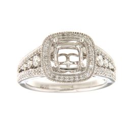 14K White Gold 0.5CTW Ladies Diamond Ring - REF-89H8W