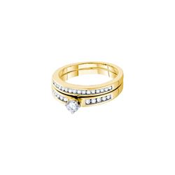 0.5 CTW Natural Diamond Solitaire Bridal Ring 10K Yellow Gold