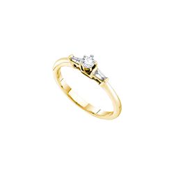 0.2 CTW Natural Diamond Bridal Engagement Anniversary Ring 14K Yellow Gold