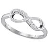 Image 1 : 0.05 CTW Natural Diamond Infinity Band 10K White Gold