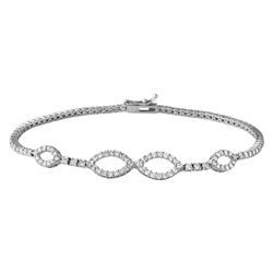 Genuine 2 TCW 18K White Gold Ladies Bracelet - REF-153N2A