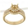 Image 1 : 14K Yellow Gold 0.48CTW Diamond Wedding Ring Set - REF-93W8H