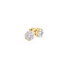 Image 1 : 1 CTW Natural Diamond Flower Cluster Screwback Stud Earrings 14K Yellow Gold