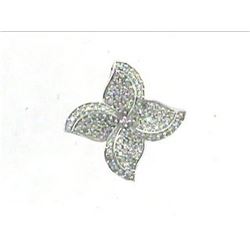 14K White Gold 0.28CTW Diamond Necklace - REF-31R2K