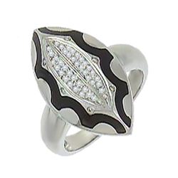 14K White Gold 0.22CTW Diamond Rings - REF-67H9W