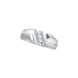 0.11 CTW Mens Natural Diamond Band Anniversary Ring 10K White Gold