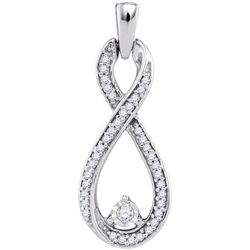 0.16 CTW Natural Diamond Infinity Pendant 10K White Gold