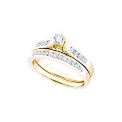 0.5 CTW Natural Diamond Solitaire Bridal Engagement Ring 14K Yellow Gold