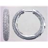 Image 1 : 14K White Gold 0.94CTW Diamond Hoop Earring - REF-120H7W