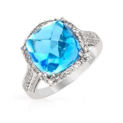 Genuine 10.73 TCW 14K White Gold Ladies Ring - REF-93Y2X
