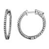 Image 1 : 14K White Gold 0.51CTW Diamond Hoop Earring - REF-100R9K