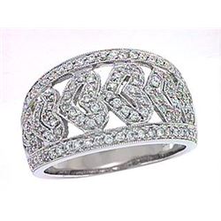 18K White Gold 0.55CTW Diamond Rings - REF-141K9R