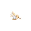 Image 1 : 0.47 CTW Princess Natural Diamond Solitaire Earrings 14K Yellow Gold
