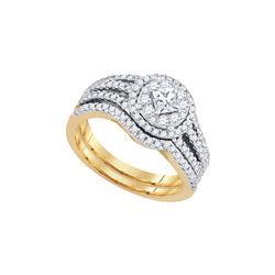 1 CTW Princess Diamond Solitaire Bridal Engagement Ring 14K Yellow Gold