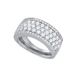 1.65 CTW Natural Diamond Band 14K White Gold