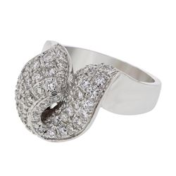 18K White Gold 1.34CTW Diamond Fashion Ring - REF-255X2Y